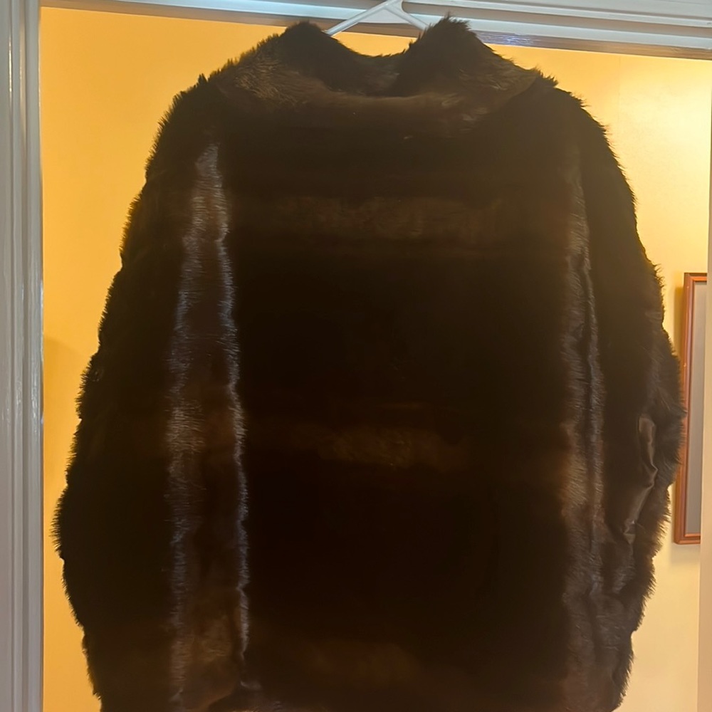 Faux Fur cape/poncho.